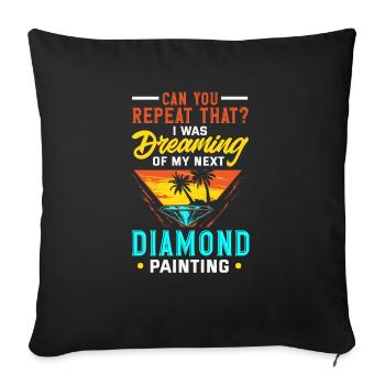 Accessories for Diamond Art Diamond Painter - Sofa pillowcase 17,3'' x 17,3'' (45 x 45 cm) - black - Front