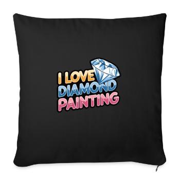 Diamond Painting Diamond Painter - Sofakissenbezug 45 x 45 cm - Schwarz - Vorne