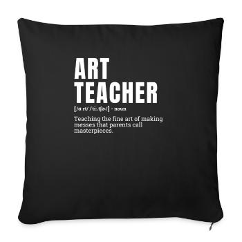 Funny Art Teacher Dictionary Style Definition Humo - Sofa pillowcase 17,3'' x 17,3'' (45 x 45 cm) - black - Front