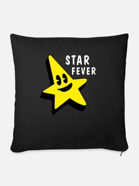 STAR FEVER - Sofakissenbezug 45 x 45 cm - Schwarz