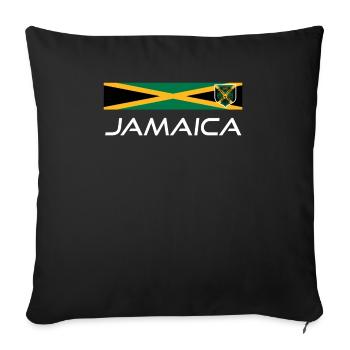 Jamaïque Jamaïque Rasta Raggea Drapeau Rastafari - Housse de coussin décorative 45 x 45 cm - noir - Devant