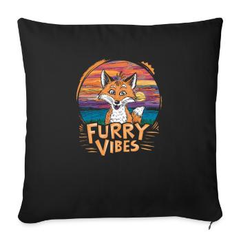 Furry Vibes – Zeige deine Furry Leidenschaft - Sofakissenbezug 45 x 45 cm - Schwarz - Vorne