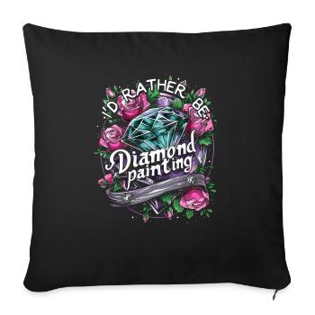 Accessories for Diamond Art Diamond Painter - Sofa pillowcase 17,3'' x 17,3'' (45 x 45 cm) - black - Front
