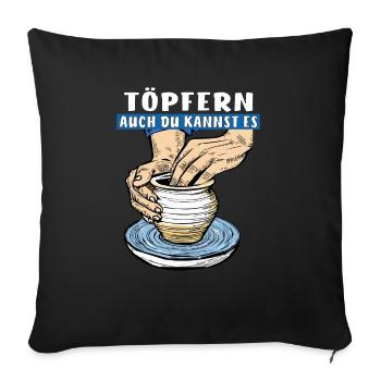 POTTERY, YOU CAN DO IT TOO - Sofa pillowcase 17,3'' x 17,3'' (45 x 45 cm) - black - Front