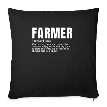 Funny Farmer Definition Avec Dictionary Style Occu - Sofa pillowcase 17,3'' x 17,3'' (45 x 45 cm) - black - Front