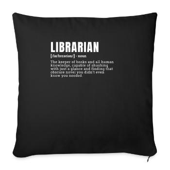 Funny Librarian Definition Humor Occupation - Sofakissenbezug 45 x 45 cm - Schwarz - Vorne