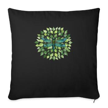Nature's Elegance Dragonfly Natures Elegance - Sofa pillowcase 17,3'' x 17,3'' (45 x 45 cm) - black - Front