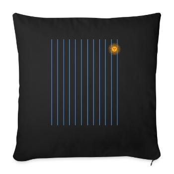 Argentina Gift Argentina Argentine Flag - Sofa pillowcase 17,3'' x 17,3'' (45 x 45 cm) - black - Front