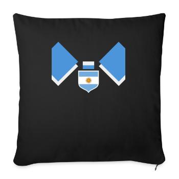 Argentina Gift Argentina Argentine Flag - Sofa pillowcase 17,3'' x 17,3'' (45 x 45 cm) - black - Front