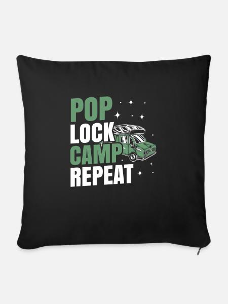 Wohnmobilzubehör Pop-up-camper - Sofakissenbezug 45 x 45 cm - Schwarz