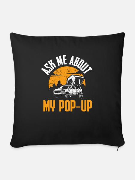 Wohnmobilzubehör Pop-up-camper - Sofakissenbezug 45 x 45 cm - Schwarz