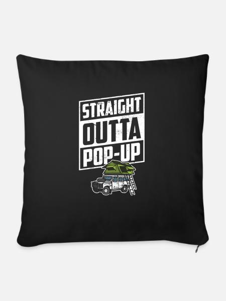 Wohnmobilzubehör Pop-up-camper - Sofakissenbezug 45 x 45 cm - Schwarz