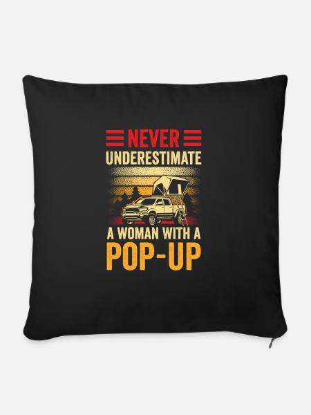 Wohnmobilzubehör Pop-up-camper - Sofakissenbezug 45 x 45 cm - Schwarz