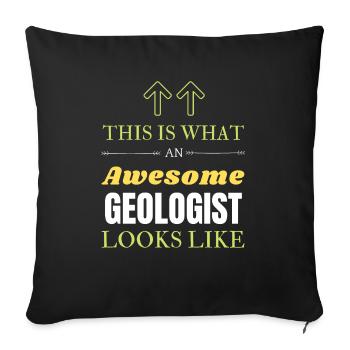 Voici à quoi ressemble un géologue génial - Housse de coussin décorative 45 x 45 cm - noir - Devant