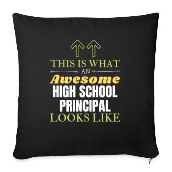 This is What an Awesome High School Principal Look - Sofa pillowcase 17,3'' x 17,3'' (45 x 45 cm) - black - Front