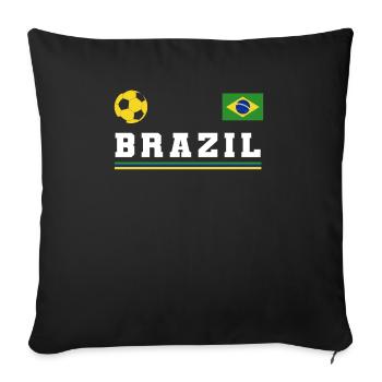 Brazil Brazil shirt Brazilian Rio de Janeirao - Sofa pillowcase 17,3'' x 17,3'' (45 x 45 cm) - black - Front