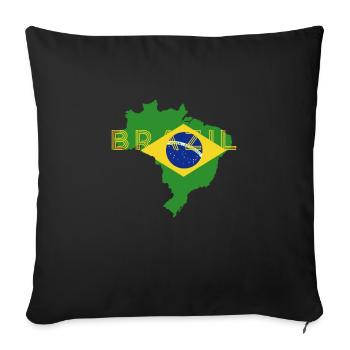 Brazil Brazil shirt Brazilian Rio de Janeirao - Sofa pillowcase 17,3'' x 17,3'' (45 x 45 cm) - black - Front