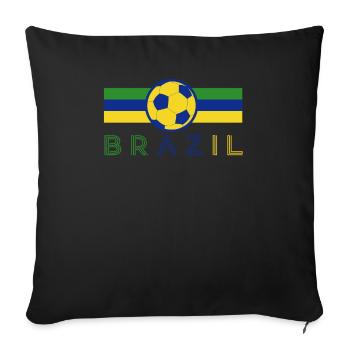 Brésil Brésil Maillot brésilien Rio de Janeiro - Housse de coussin décorative 45 x 45 cm - noir - Devant