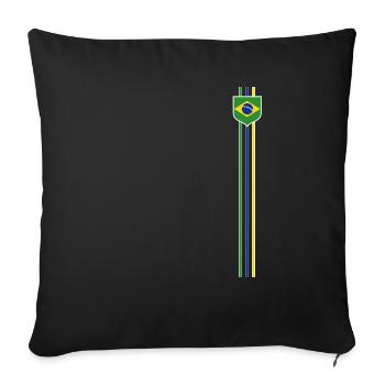 Brazil Brazil shirt Brazilian Rio de Janeirao - Sofa pillowcase 17,3'' x 17,3'' (45 x 45 cm) - black - Front