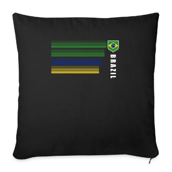 Brazil Brazil shirt Brazilian Rio de Janeirao - Sofa pillowcase 17,3'' x 17,3'' (45 x 45 cm) - black - Front