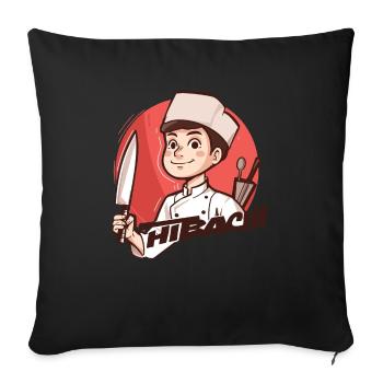 Hibachi Teppanyaki Bbq Japanese Cuisine - Sofa pillowcase 17,3'' x 17,3'' (45 x 45 cm) - black - Front