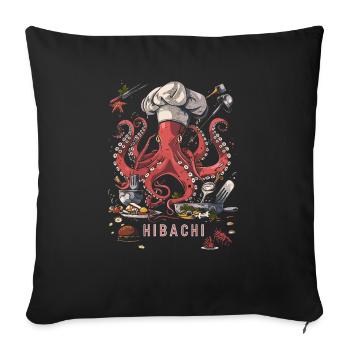 Hibachi Teppanyaki Bbq Japanese Cuisine - Sofa pillowcase 17,3'' x 17,3'' (45 x 45 cm) - black - Front