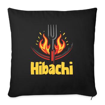 Hibachi Teppanyaki Bbq Japanese Cuisine - Sofa pillowcase 17,3'' x 17,3'' (45 x 45 cm) - black - Front