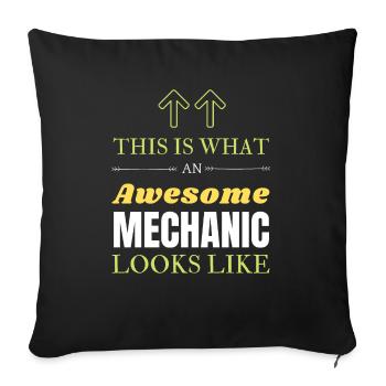 This is What an Awesome Mechanic Looks Like - Sofa pillowcase 17,3'' x 17,3'' (45 x 45 cm) - black - Front