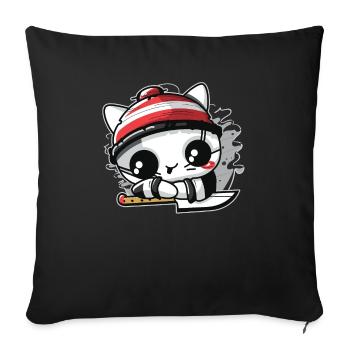 Hibachi Teppanyaki Bbq Japanese Cuisine - Sofa pillowcase 17,3'' x 17,3'' (45 x 45 cm) - black - Front