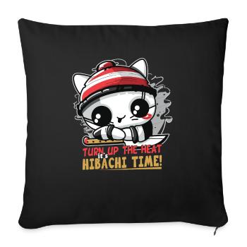 Hibachi Teppanyaki Bbq Japanese Cuisine - Sofa pillowcase 17,3'' x 17,3'' (45 x 45 cm) - black - Front