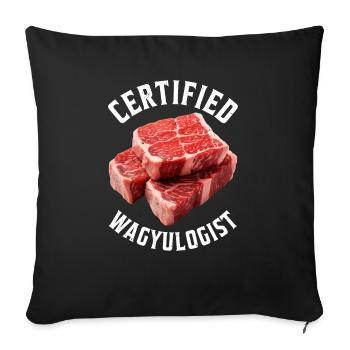 Wagyu Steak - Sofa pillowcase 17,3'' x 17,3'' (45 x 45 cm) - black - Front