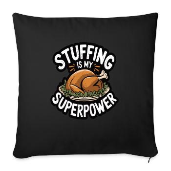 Dinde drôle de Thanksgiving - Housse de coussin décorative 45 x 45 cm - noir - Devant
