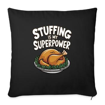 Dinde drôle de Thanksgiving - Housse de coussin décorative 45 x 45 cm - noir - Devant