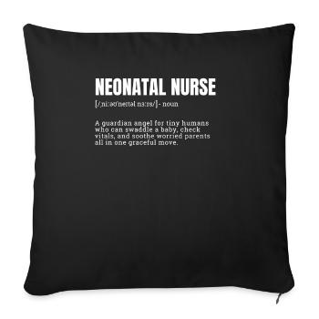Neonatal Nurse Guardian Angel T-Shirts - Sofa pillowcase 17,3'' x 17,3'' (45 x 45 cm) - black - Front