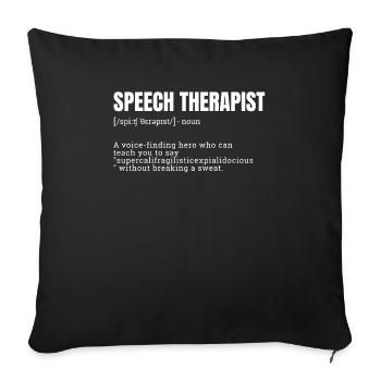Speech Therapist Definition Dictionary T-Shirts - Sofakissenbezug 45 x 45 cm - Schwarz - Vorne
