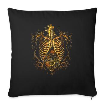 Steampunk Anatomie Steampunk Mécanique - Housse de coussin décorative 45 x 45 cm - noir - Devant