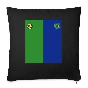 Brazil Brazil shirt Brazilian Rio de Janeirao - Sofa pillowcase 17,3'' x 17,3'' (45 x 45 cm) - black - Front