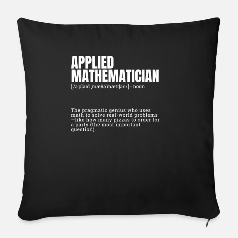 Funny Dictionary Applied Mathematician Themed - Sofakissenbezug 45 x 45 cm - Schwarz