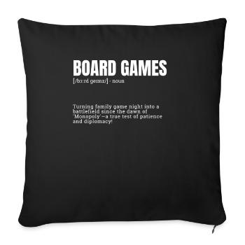 Unique Board Games Print for Indoor Hobbies Defini - Sofa pillowcase 17,3'' x 17,3'' (45 x 45 cm) - black - Front