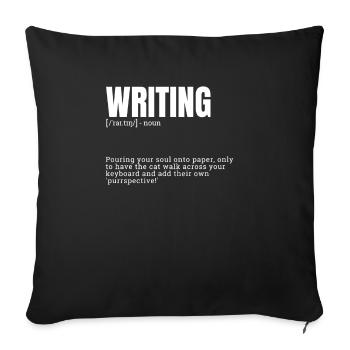 Funny Dictionary Definition Writing Indoor Hobbies - Sofa pillowcase 17,3'' x 17,3'' (45 x 45 cm) - black - Front