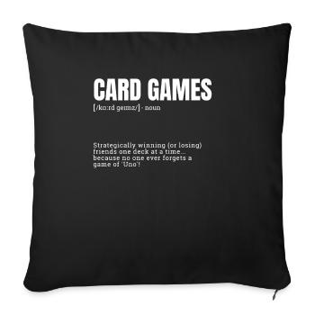 Funny Definition for Indoor Hobbies Dictionary Car - Sofa pillowcase 17,3'' x 17,3'' (45 x 45 cm) - black - Front