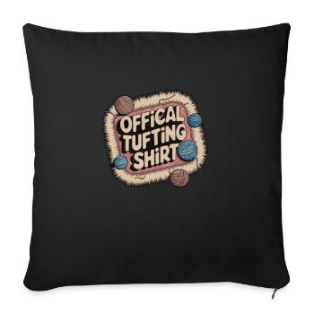 Diy Rug Funny Rug Tufting - Sofa pillowcase 17,3'' x 17,3'' (45 x 45 cm) - black - Front