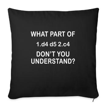 Cool Chess Art Chess Lover Chess Player - Sofa pillowcase 17,3'' x 17,3'' (45 x 45 cm) - black - Front