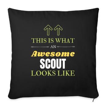 Voici à quoi ressemble un éclaireur génial - Housse de coussin décorative 45 x 45 cm - noir - Devant