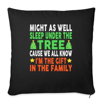 Funny Christmas Kids Christmas Pajamas Girls Boys - Sofa pillowcase 17,3'' x 17,3'' (45 x 45 cm) - black - Front