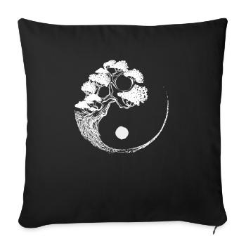 Namaste illustration of a beautiful, detailed - Sofa pillowcase 17,3'' x 17,3'' (45 x 45 cm) - black - Front