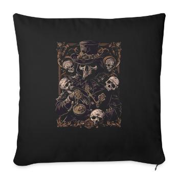 Steampunk Pestilence Plague Doctor - Sofakissenbezug 45 x 45 cm - Schwarz - Vorne