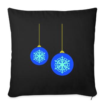 Christmas baubles - Sofa pillowcase 17,3'' x 17,3'' (45 x 45 cm) - black - Front
