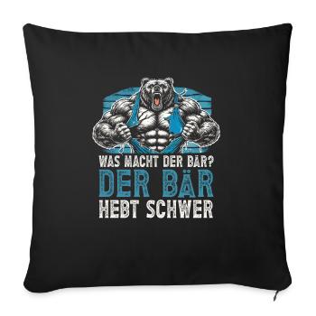 Bodybuilding Bodybuilder Fitness Geschenk Muskeln - Sofakissenbezug 45 x 45 cm - Schwarz - Vorne