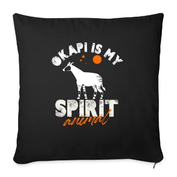 L’okapi est mon animal spirituel Design pour un animal - Housse de coussin décorative 45 x 45 cm - noir - Devant